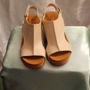 Corkys Tan Wedge Sandals
